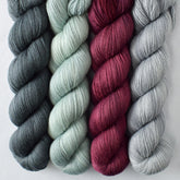 Lead, Oak Moss, Plum, Slate - Miss Babs Caroline Quartet