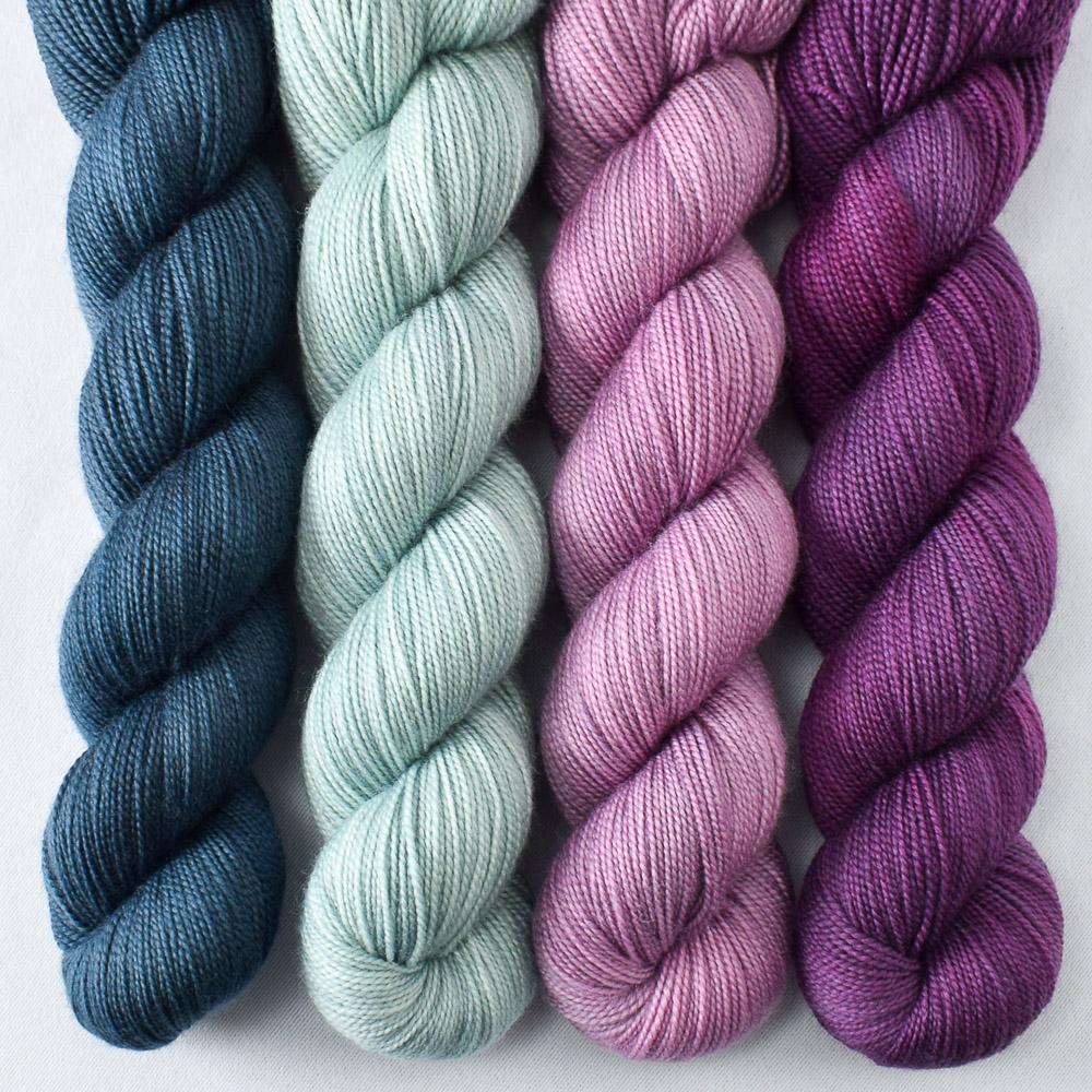 Lepidolite, Palm Valley, Sangria, Spiny - Miss Babs Yummy 2-Ply Quartet