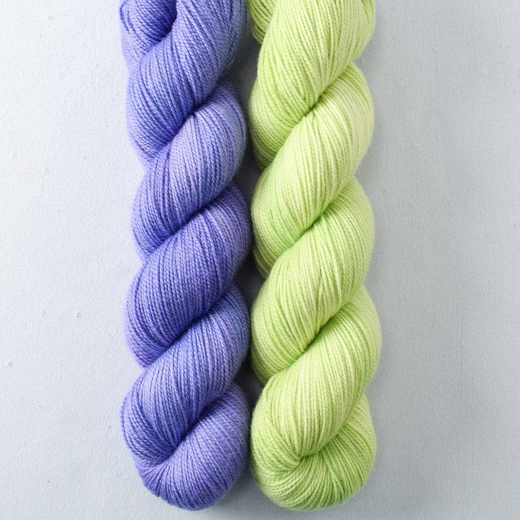 Light Clematis, Spring Lettuce - Miss Babs 2-Ply Duo