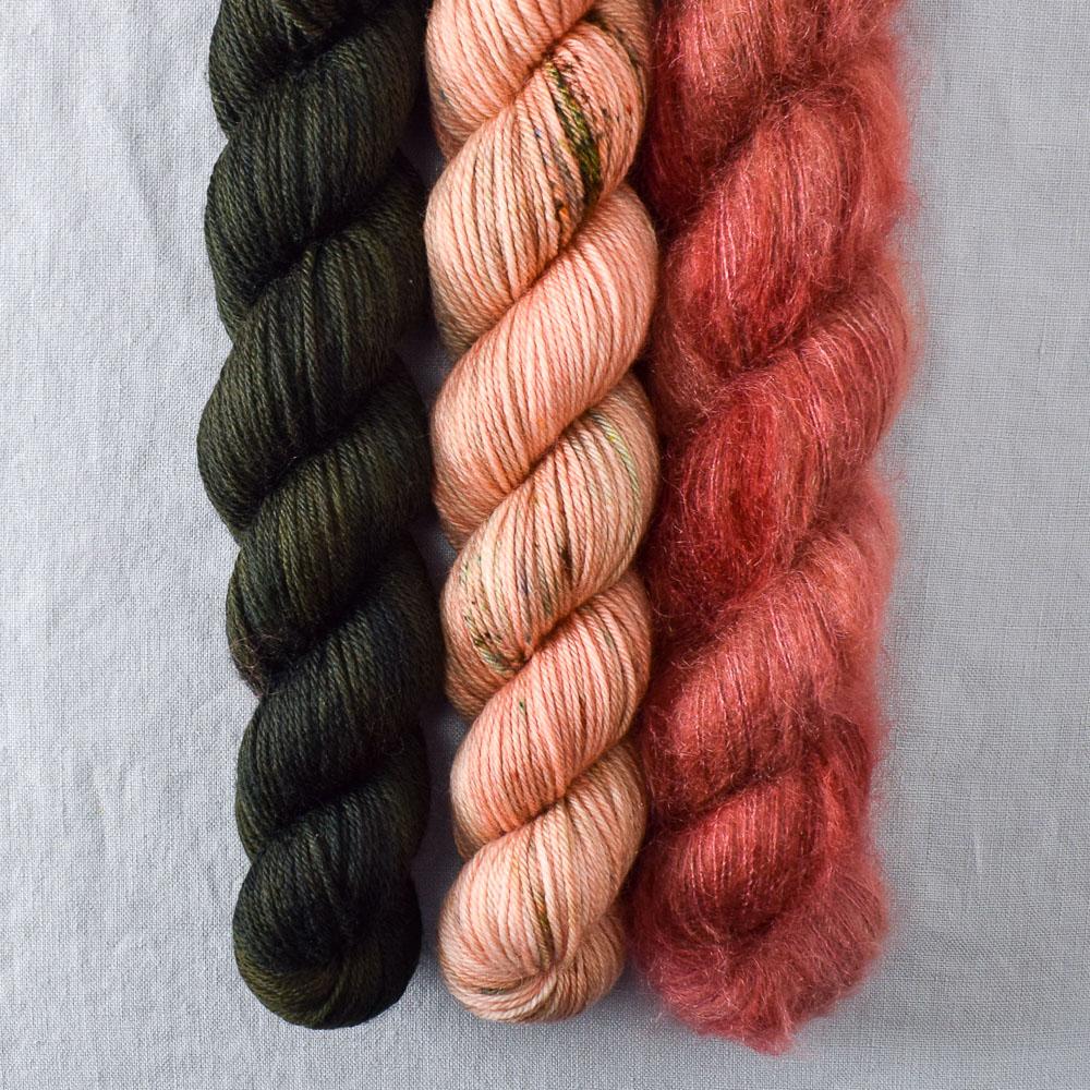 Lobster Legs, Rosy Finch, Dark Adobe - Miss Babs Pillowy Cowl Set