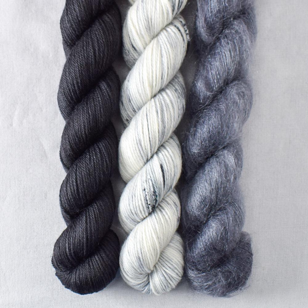 Magnesite, Obsidian, Pewter - Miss Babs Pillowy Cowl Set