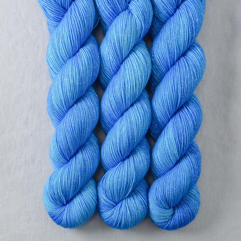 Marine - Miss Babs Estrellita fingering weight superwash merino and Lurex yarn