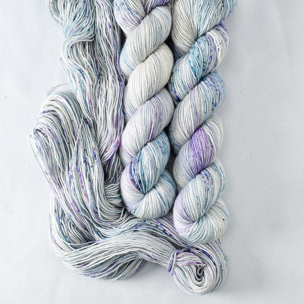 Mariposa - Miss Babs Estrellita fingering weight superwash merino and Lurex yarn