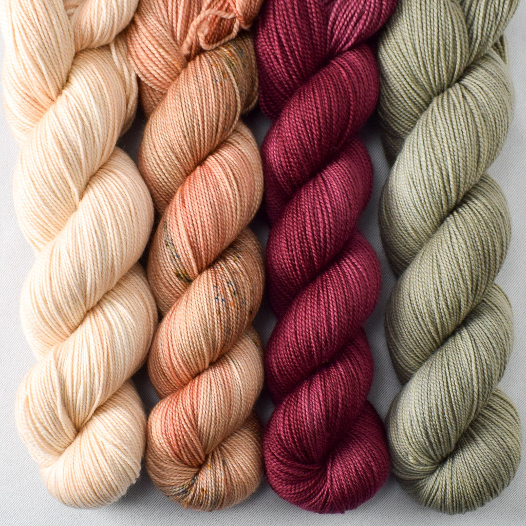 Mesilla, Rosy Finch, Black Cherry, Sycamore - Miss Babs Yummy 2-Ply Quartet