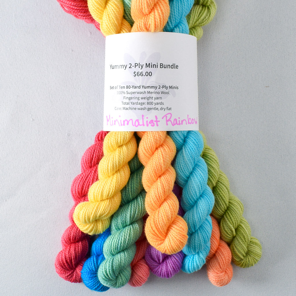 MINIMALIST RAINBOW - Miss Babs Yummy 2-Ply Mini Bundle