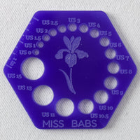 Miss Babs Needle Gauge Purple - Miss Babs Notions