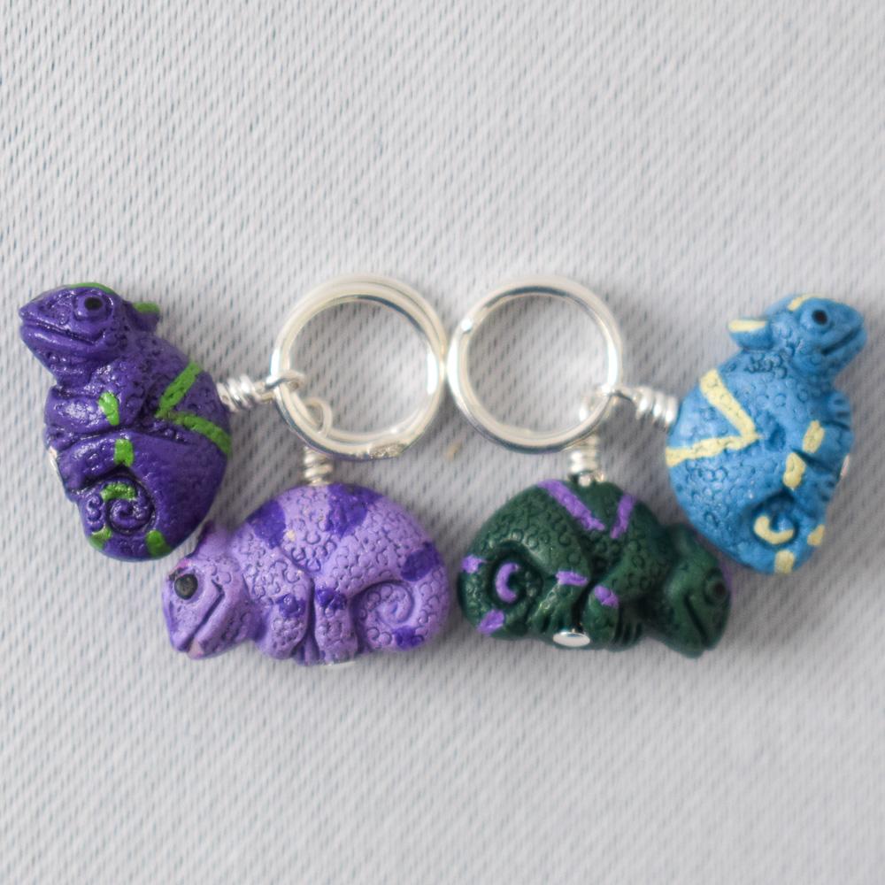 Moody Chameleon Stitch Markers - Miss Babs Stitch Markers