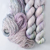 Morning Dream - Miss Babs Estrellita fingering weight superwash merino and Lurex yarn