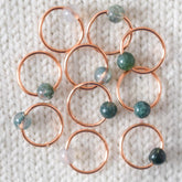Moss Agate Stitch Markers
