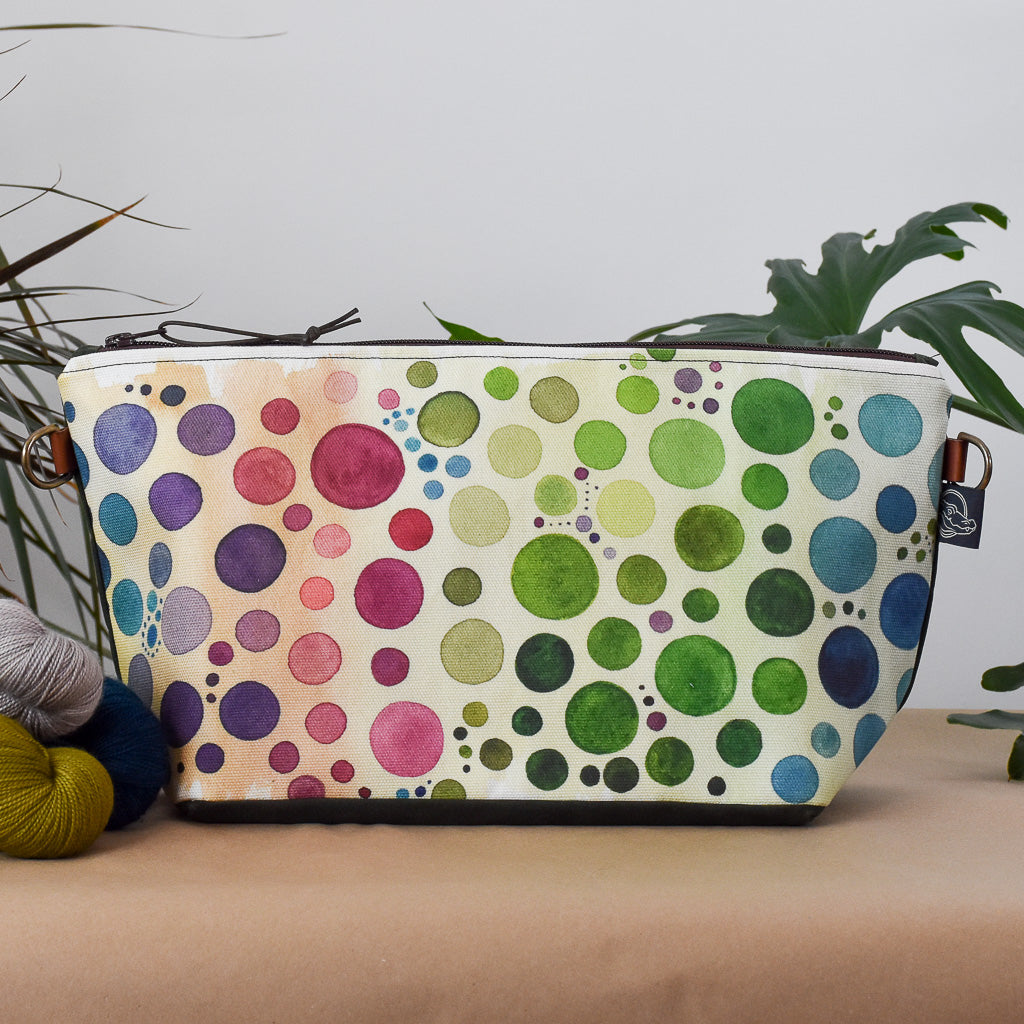 Forest with Multi Bubbles Bag No. 5 - The Large Zip Project Bag