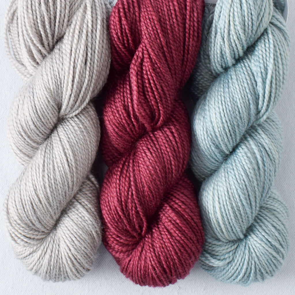 Mystery Gnome Set: Oyster, Black Cherry, Oregon Mist - Miss Babs Toe Trio