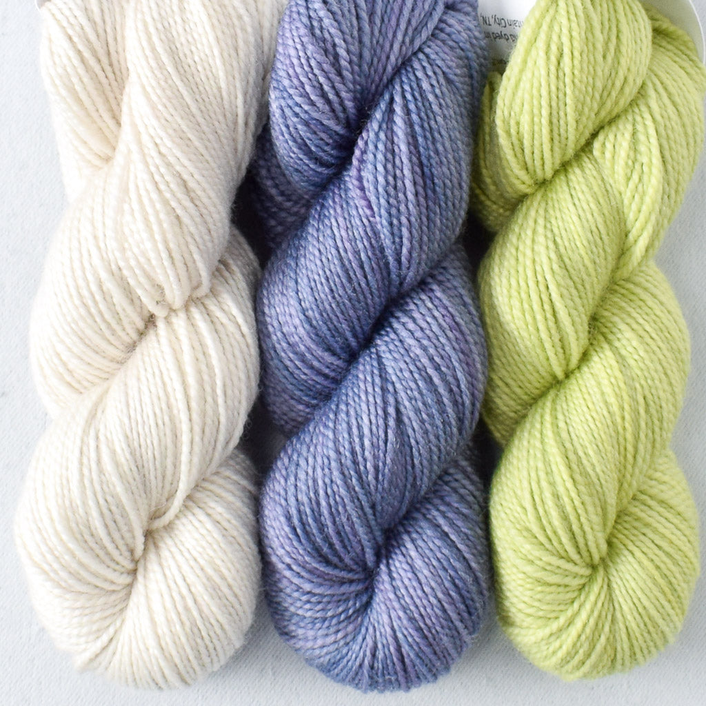 Mystery Gnome Set: White Peppercorn, Blue Mussel, Goldfinch - Miss Babs Toe Trio