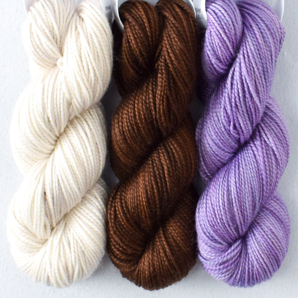 Mystery Gnome Trio: All is Calm, Dark Chocolate, Purple Urchin - Miss Babs Toe Trio