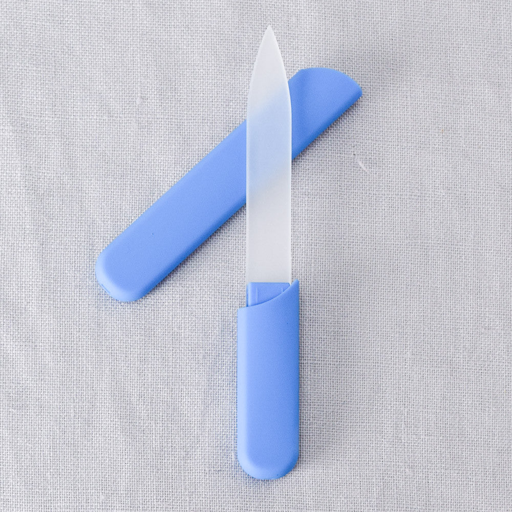 Glass Nail File in Case - Blue