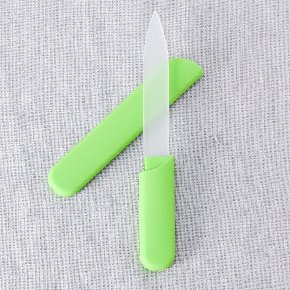 Glass Nail File in Case - Green