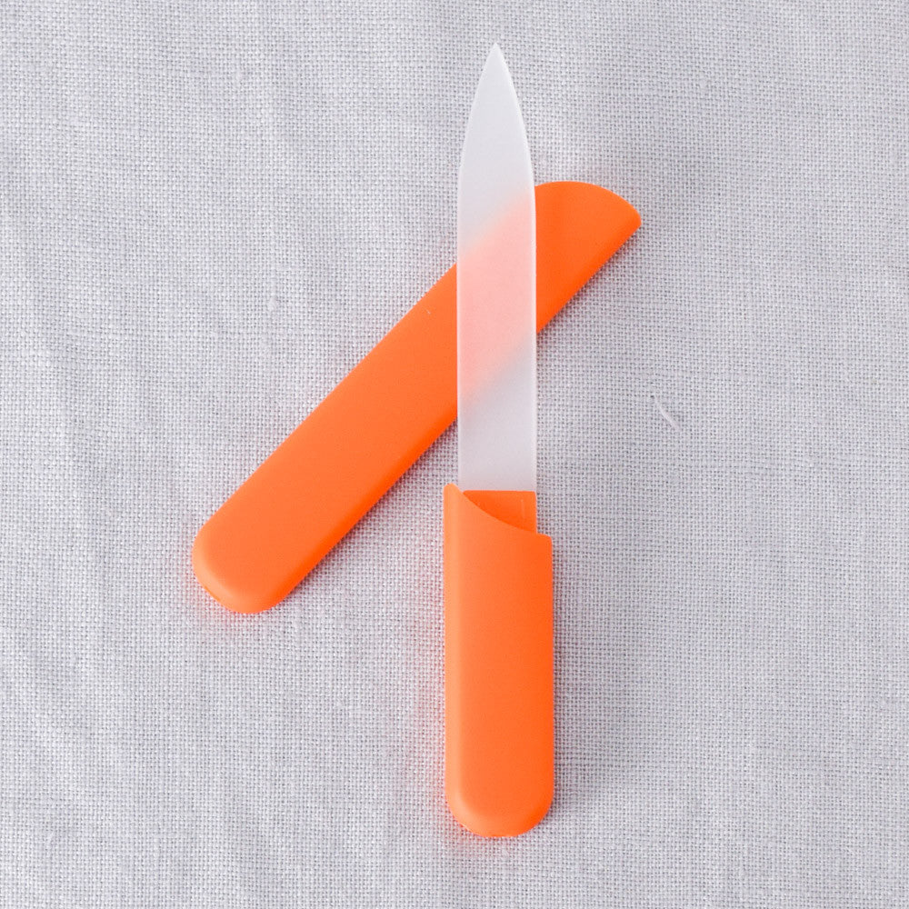 Glass Nail File in Case - Orange