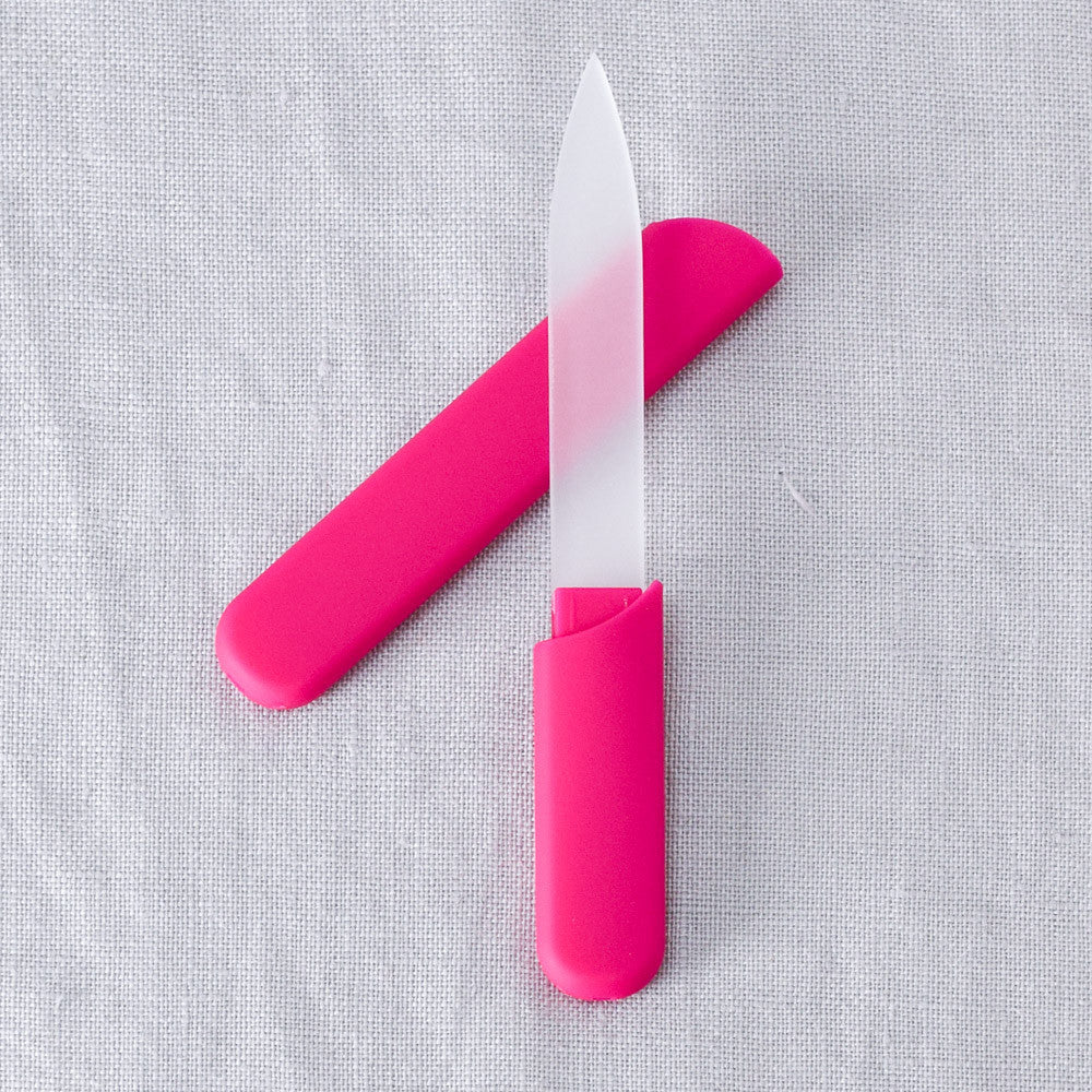 Glass Nail File in Case - Pink