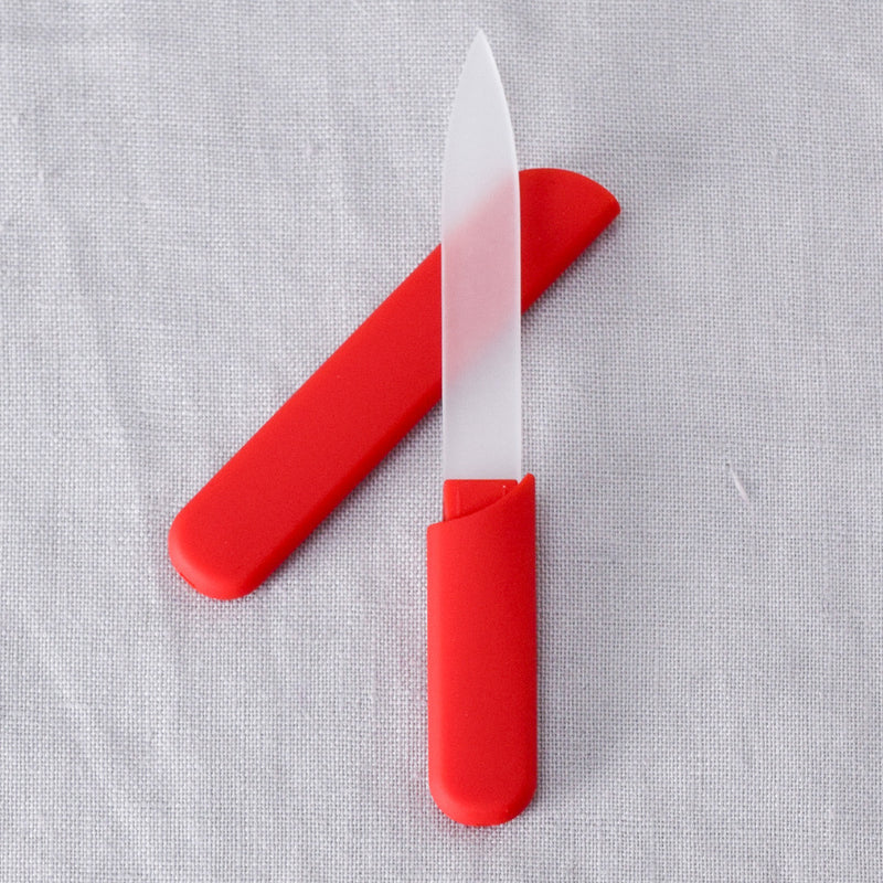 Glass Nail File in Case - Red