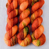 Nasturtiums - Miss Babs Estrellita fingering weight superwash merino and Lurex yarn