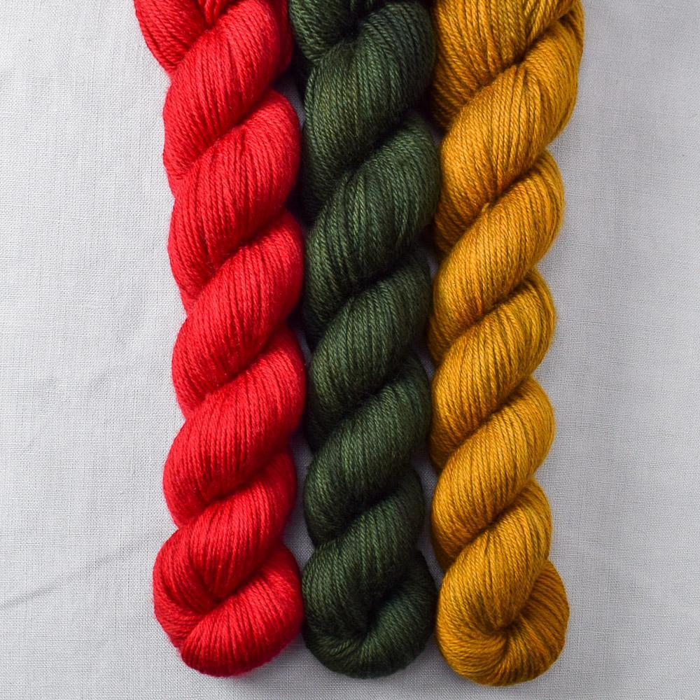 Nori, Old Gold, Scarlet Letter - Miss Babs Yowza Mini Trios
