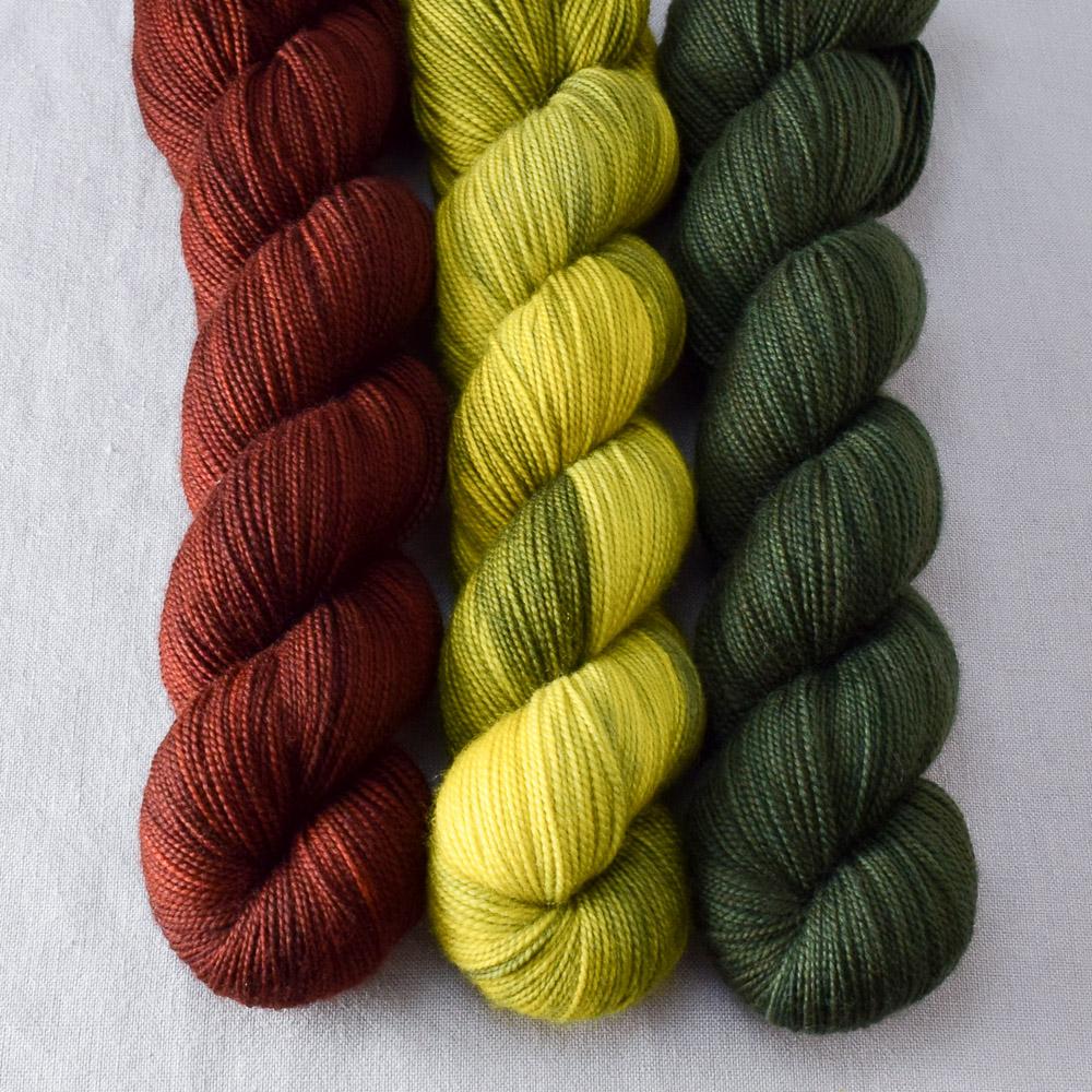 Nori, Russet, gw-6, Swamp Thang - Miss Babs Yummy 2-Ply Trio