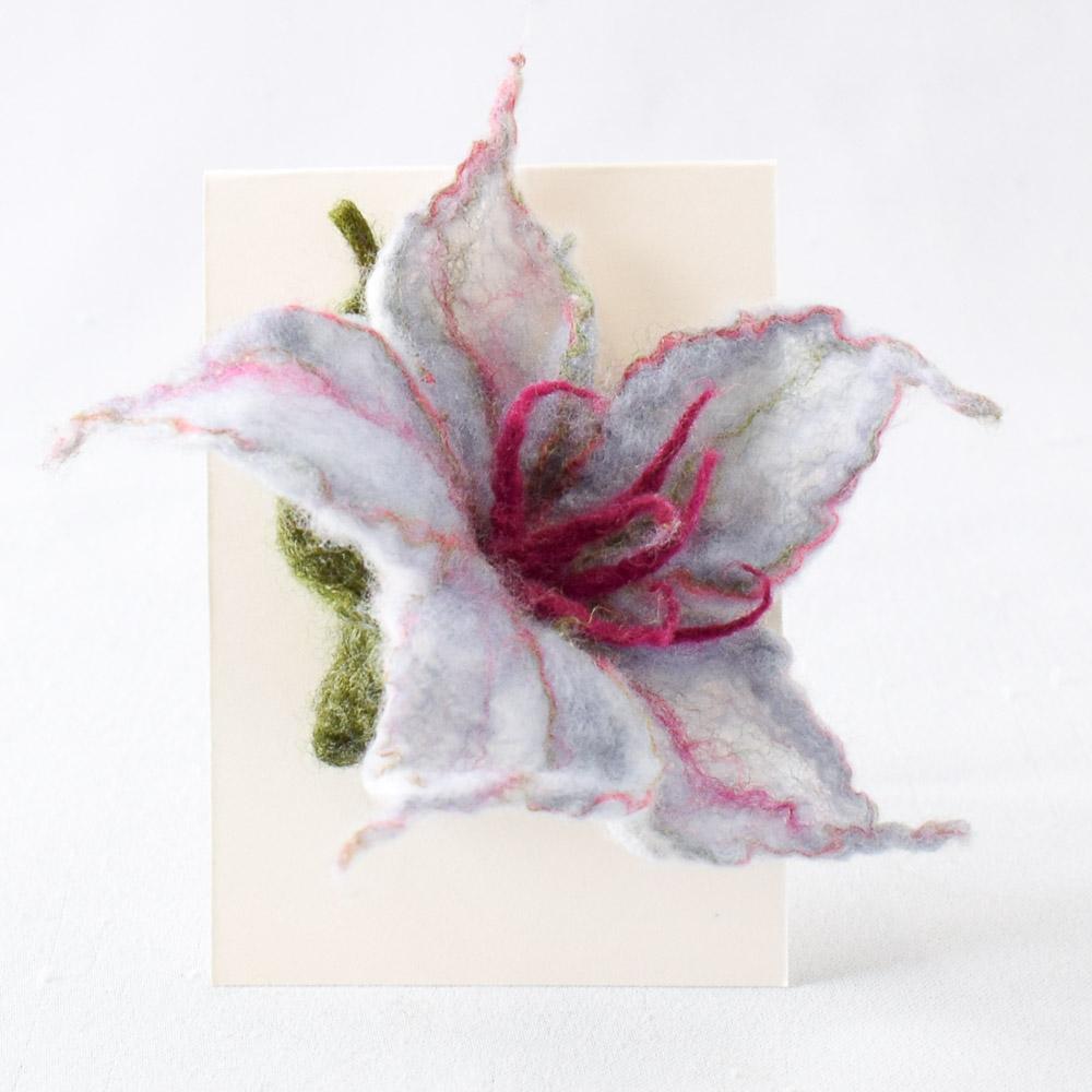 Number 1 - Miss Babs Medium Felted Flower Pin