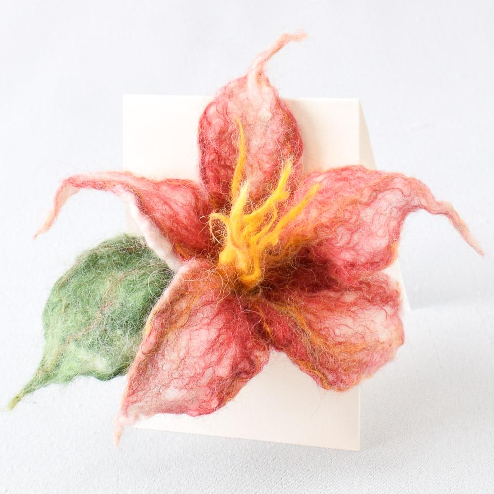 Number 11 - Miss Babs Medium Felted Flower Pin