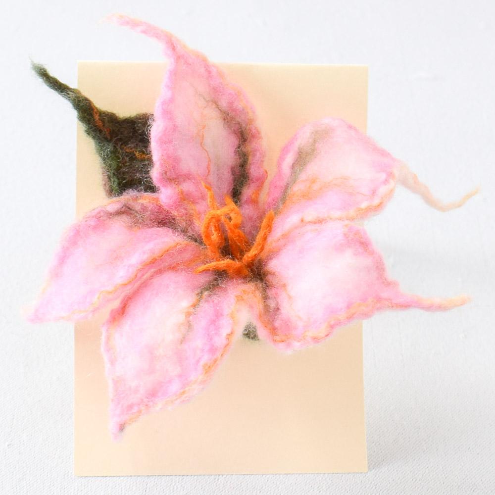 Number 12 - Miss Babs Medium Felted Flower Pin