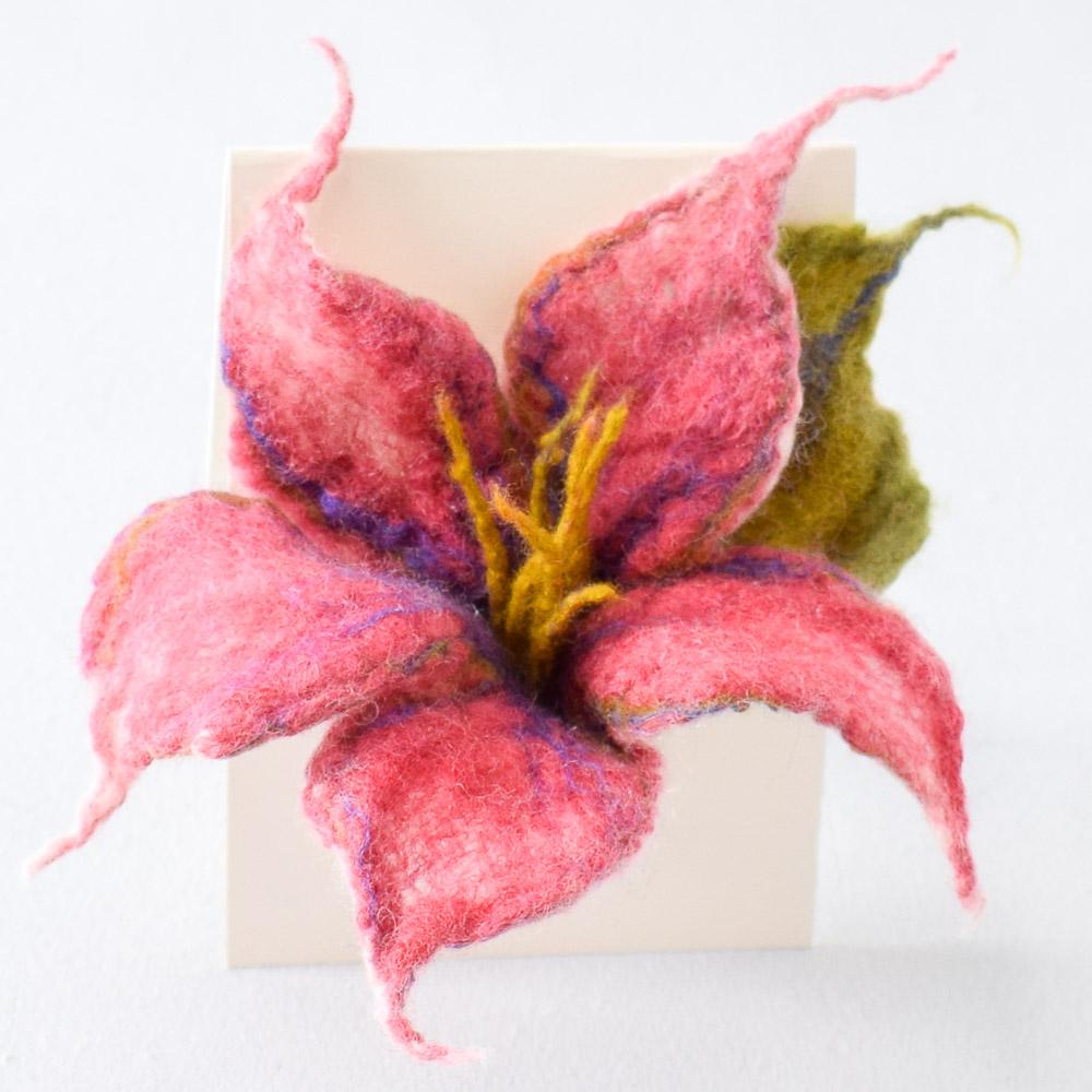 Number 2 - Miss Babs Medium Felted Flower Pin