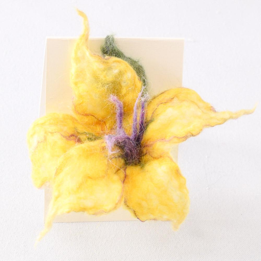 Number 3 - Miss Babs Medium Felted Flower Pin