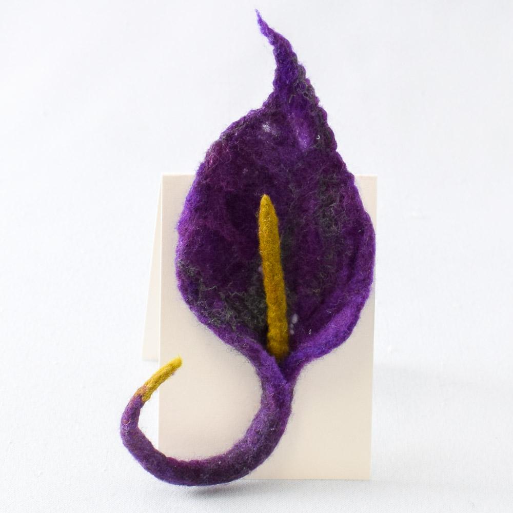 Number 5 - Miss Babs Medium Felted Flower Pin