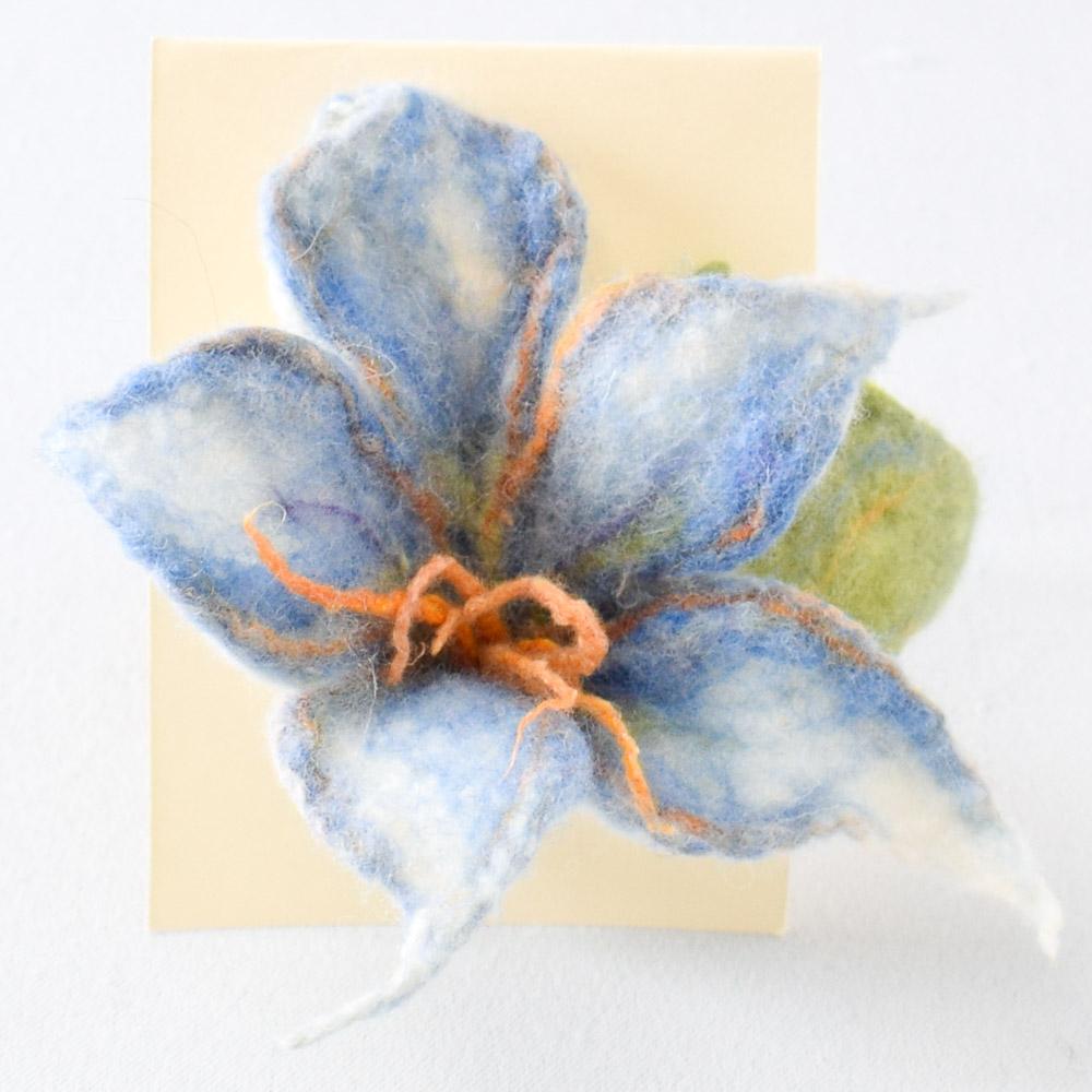 Number 6 - Miss Babs Medium Felted Flower Pin