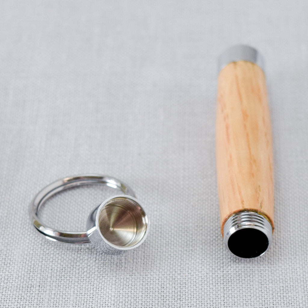 Oak Hand Turned Darning Needle Holder