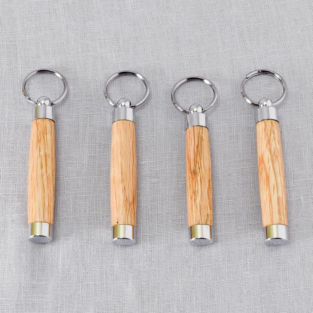 Oak Hand Turned Darning Needle Holder - Miss Babs Notions