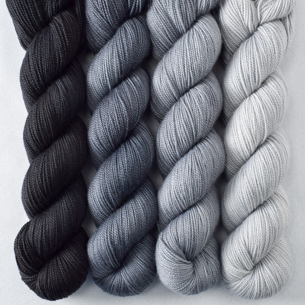 Obsidian, Carina, Slate, Quicksilver - Miss Babs Yummy 2-Ply Geogradient Set