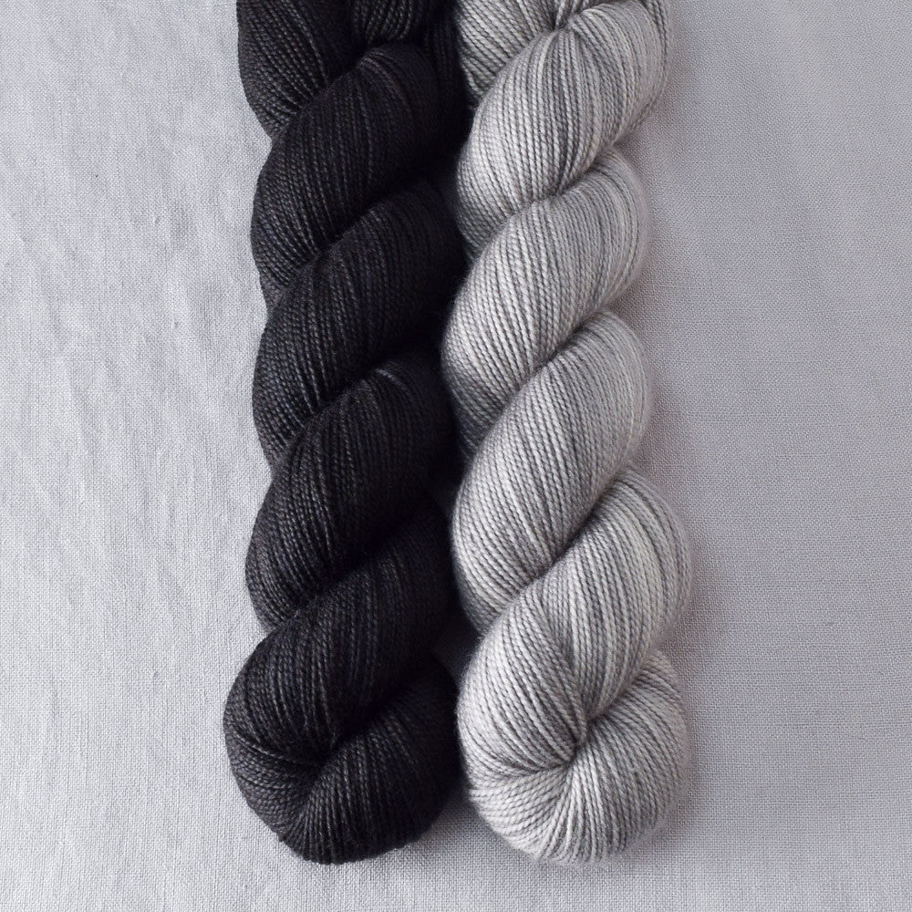Obsidian, Oyster - Miss Babs 2-Ply Duo