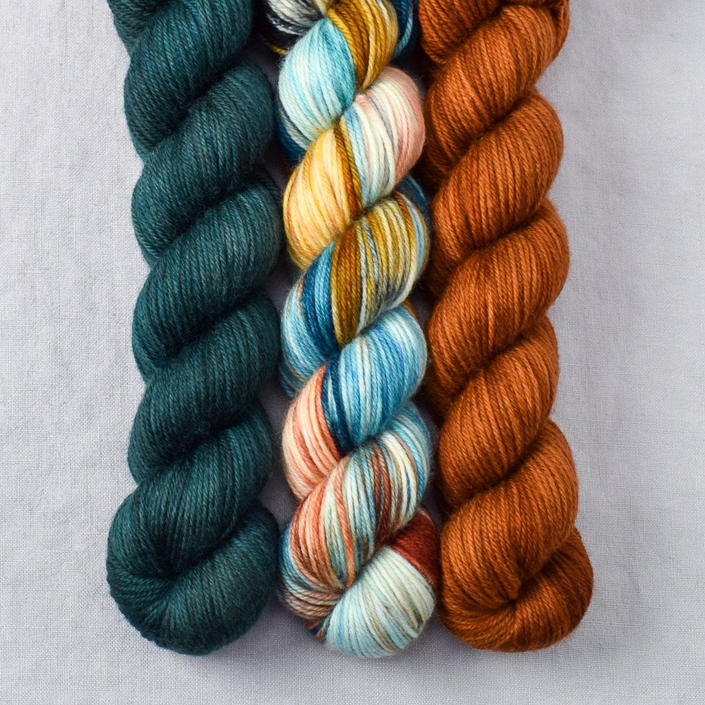 Ocean Jasper, Roasted Pumpkin, Topaz - Miss Babs Yowza Mini Trio