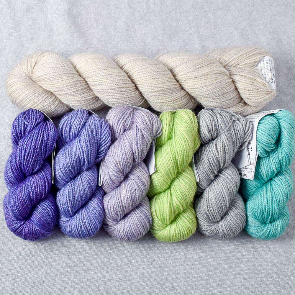 Opaline and White Peppercorn - Miss Babs Shawl Set