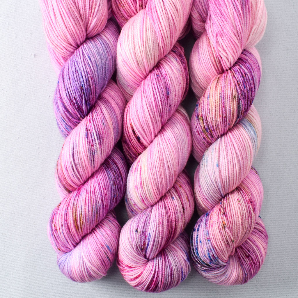 Orchid Fantasia - Miss Babs Tarte wool blend sock yarn