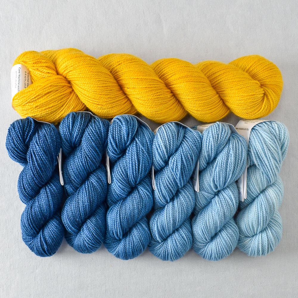 Orion and Goldenrod Yummy 2-Ply Shawl Set - Gradient Set
