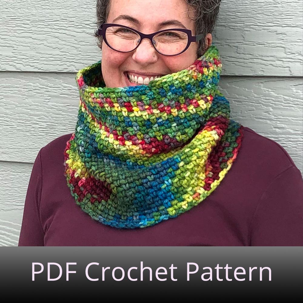 Pixels Cowl - PDF Crochet Pattern