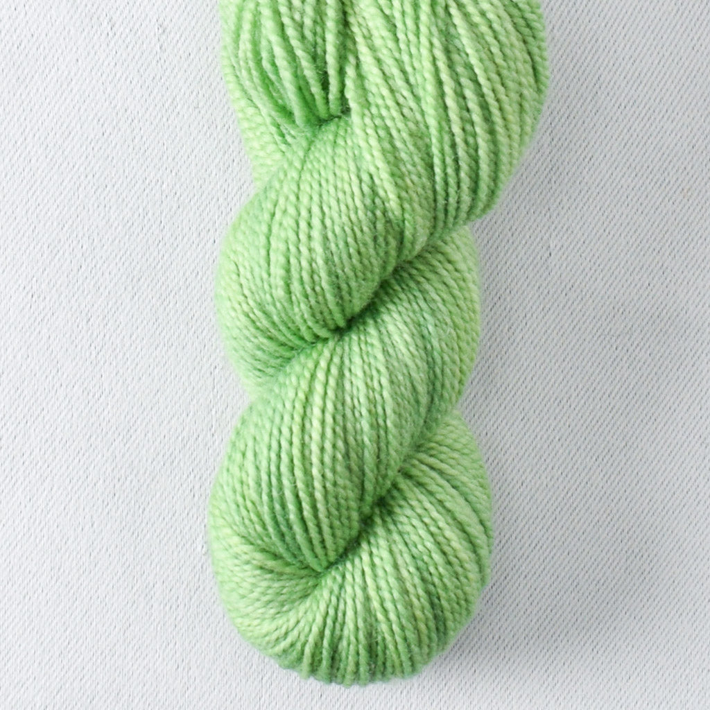 A Play on Green Jays 3 - Miss Babs Yummy 2-Ply Toes superwash Merino wool yarn