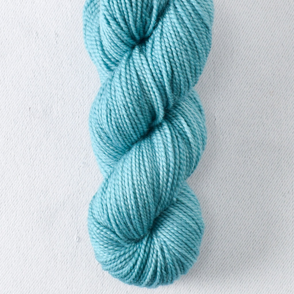 A Play on Green Jays 5 - Miss Babs Yummy 2-Ply Toes superwash Merino wool yarn