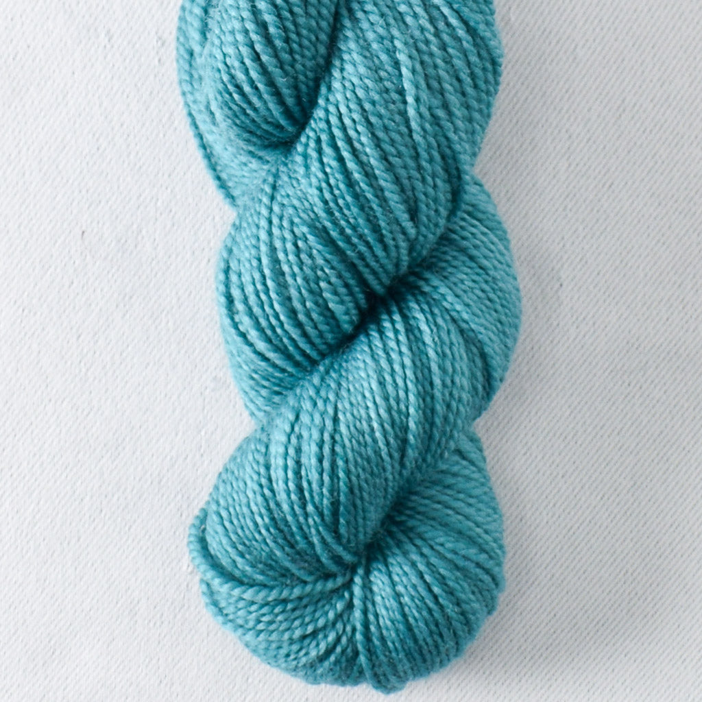 A Play on Green Jays 6 - Miss Babs Yummy 2-Ply Toes superwash Merino wool yarn