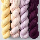 Pleione, Tea Time Frenzy, Wheaten, Wolfsbane - Miss Babs Yummy 2-Ply Quartet