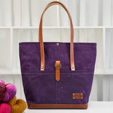 Purple Bag No. 3 with Caramel Leather - The Everywhere Bag