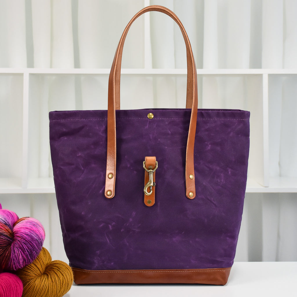Purple Bag No. 3 with Caramel Leather - The Everywhere Bag