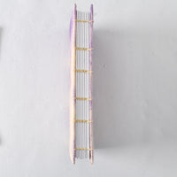 Medium Handmade Journal with Purple and Beige Hand Dyed Cover