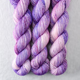 Purple Joy - Miss Babs Estrellita fingering weight superwash merino and Lurex yarn