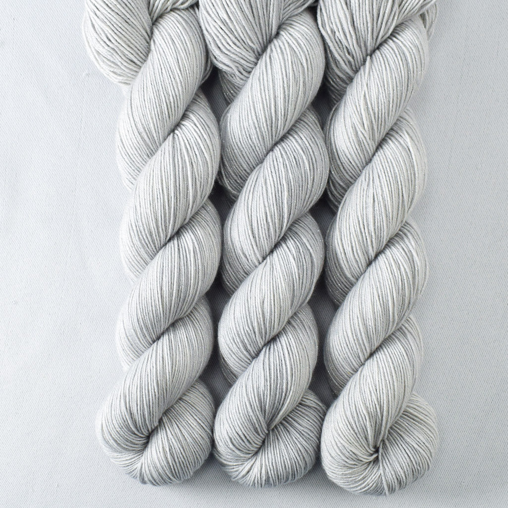 Quicksilver - Miss Babs Estrellita fingering weight superwash merino and Lurex yarn